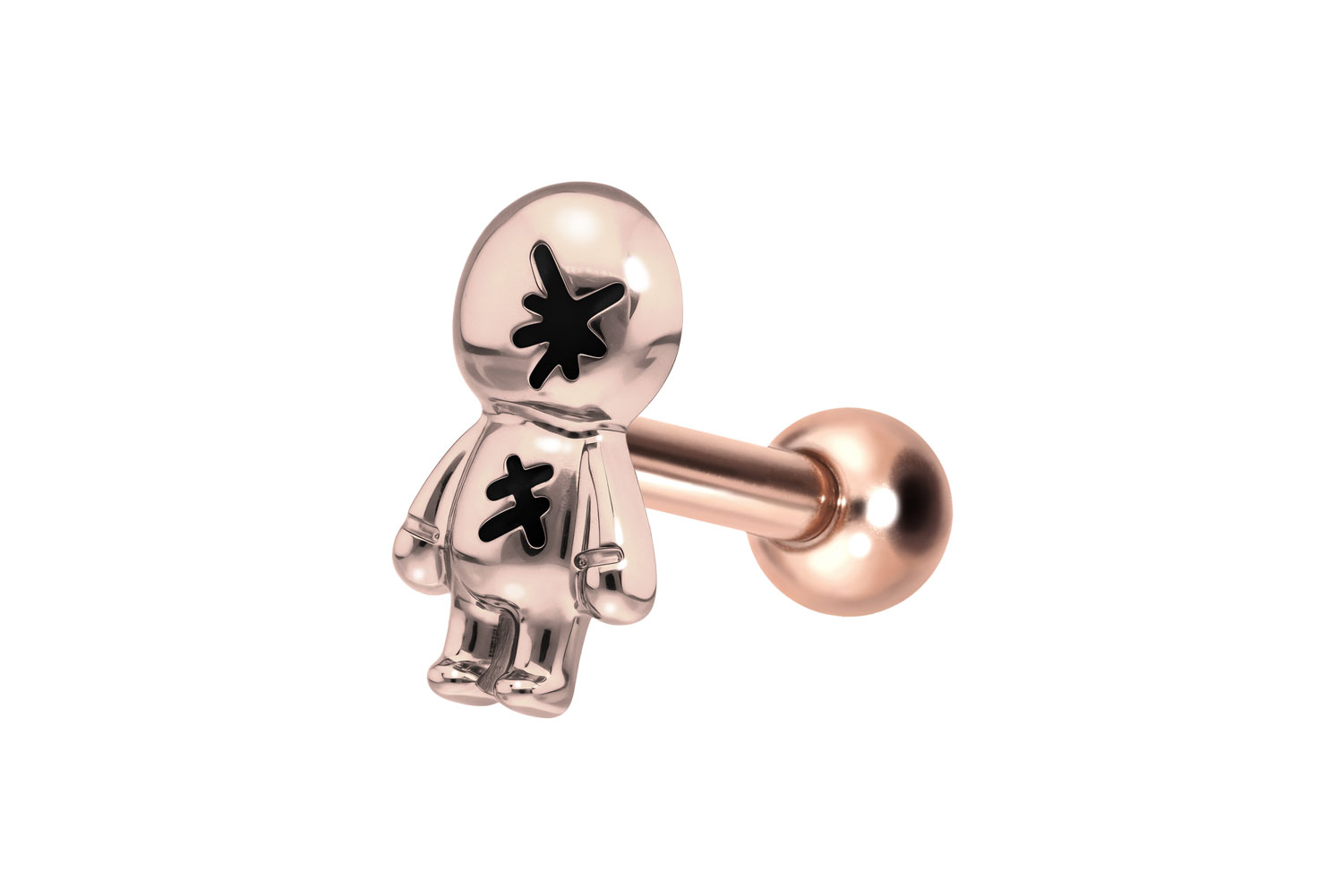 Titan Ohrpiercing mit Innengewinde PUPPE